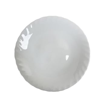 PRIMA 1 PZ PIATTO FRUTTA IN VETRO OPALE LUCIDO ELEGANTE RESISTENTE LAVABILE IN LAVASTOVIGLIE DIAMETRO 20 CM OKX
