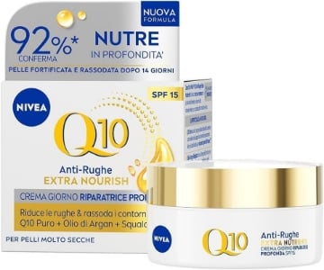 NIVEA CREMA VISO Q10 GOLD PELLE FORTIFICATA E RASSODATA DOPO 14 GIORNI CON OLIO DI ARGAN + SQUALANE 50ML OKX