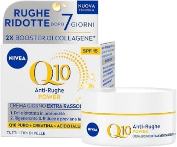 NIVEA CREMA VISO Q10 NEW ANTI RUGHE GIORNO EXTRA RASSODANTE DOPO 7 GIORNI CON CREATINA + ACIDO IALURONICO 50ML OKX