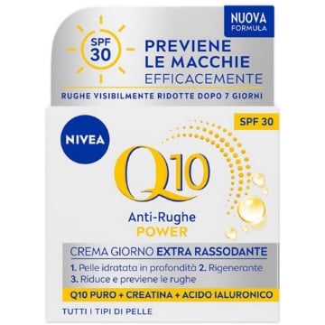 NIVEA CREMA VISO Q10 POWER GIORNO RASSODANTE PREVIENE LE MACCHIE EFFICACEMENTE CON CREATINA + ACIDO IALURONICO 50ML OKX