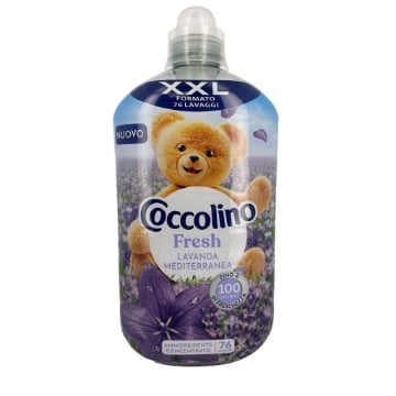 COCCOLINO AMMORBIDENTE CONCENTRATO LAVANDA MEDITERRANEA FINO A 100 GIORNI DI FRESCHEZZA 76 LAVAGGI 1,75 LT FORMATO XXL OKX