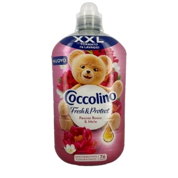COCCOLINO AMMORBIDENTE CONCENTRATO PEONIA ROSSA E MELA EXTRA FRESCHEZZA 76 LAVAGGIO 1,75 LT FORMATO XXL OKX