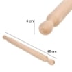 MATTARELLO IN LEGNO DI FAGGIO 60 CM NATURALE