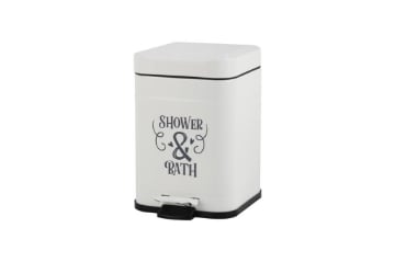 MA MAISON PATTUMIERA PER BAGNO DA 3 LLITRI COLORE BIANCO STILE ROMANTICO CON PEDALE PER APERTURA OKX