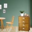CASSETTIERA POKER PLUS ROVERE IN FAGGIO BASE INFERIORE MULTISTRATO DI BETULLA 4 CASSETTI RUOTE IN PLASTICA GOMMATA 