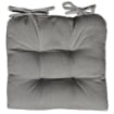 SET 2 CUSCINI DA SEDUTA COLORE GRIGIO 38X38X8 CM IMBOTTITURA MORBIDA PROVVISTI DI LACCI LAVABILI A 30°