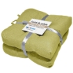 SET 2 CUSCINI DA SEDUTA COLORE VERDE 38X38X8 CM IMBOTTITURA MORBIDA PROVVISTI DI LACCI LAVABILI A 30°