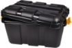 BOXONE NERO/AMBRA CASSA DA LAVORO PER ESTERNI CON RUOTE 110 LITRI 79X52XH42 CM OKX