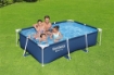 BESTWAY 56403 PISCINA STEEL PRO FRAME RETTANGOLARE 170L X 259L X 61H CM CAPACITÀ 2300 LT FUORI TERRA BLU SCURO OKX