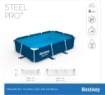 BESTWAY 56403 PISCINA STEEL PRO FRAME RETTANGOLARE 170L X 259L X 61H CM CAPACITÀ 2300 LT FUORI TERRA BLU SCURO OKX