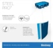 BESTWAY 56403 PISCINA STEEL PRO FRAME RETTANGOLARE 170L X 259L X 61H CM CAPACITÀ 2300 LT FUORI TERRA BLU SCURO OKX
