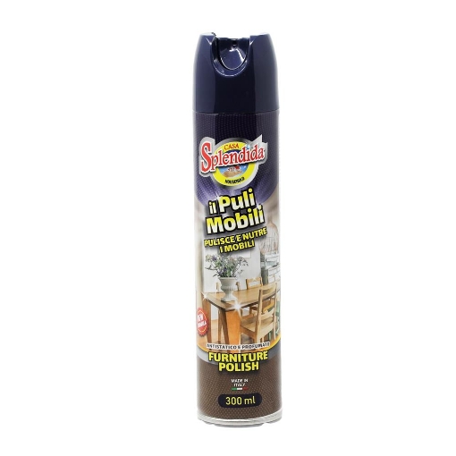 SPLENDIDA SPRAY PULIMOBILI ANTISTATICO PROFUMATO 300 ML PULISCE E NUTRE I MOBILI - FURNITURE POLISH MADE IN ITALY