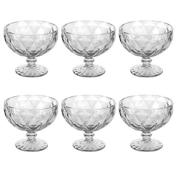 SET 6 COPPE GELATO 400 ML TRASPARENTE ELIZABETH
