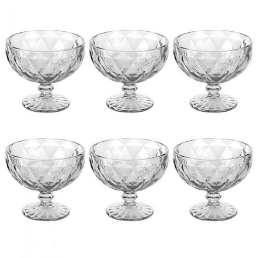 SET 6 COPPE GELATO 400 ML TRASPARENTE ELIZABETH