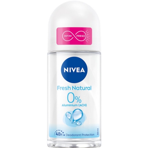 NIVEA DEODORANTE ROLL-ON NATURAL FRESH 48H DI PROTEZIONE PROFUMAZIONE FRESCA E DURATURA 50 ML OKX
