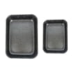 SET 2 ROSTIERE STRIKE RIVESTIMENTO ANTIADERENTE ANTIGRAFFIO IN ALLUMINIO CON MANICI  COLORE ROSSO 25/30 CM OKX
