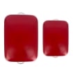 SET 2 ROSTIERE STRIKE RIVESTIMENTO ANTIADERENTE ANTIGRAFFIO IN ALLUMINIO CON MANICI  COLORE ROSSO 25/30 CM OKX