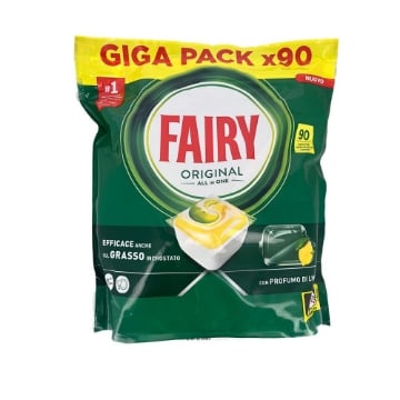 FAIRY TABS ORIGINAL EFFICACE ANCHE SUL GRASSO INCROSTATO CON PROFUMO DI LIMONE 90 CAPSULE PER LAVASTOVIGLIE OKX
