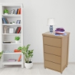 CASSETTIERA PRESTIGE TORTORA IN FAGGIO MASSELLO 4 CASSETTI CON GUIDE METALLICHE TOP IN CERAMICA RUOTE IN PLASTICA GOMMATA PIROETTANTI 