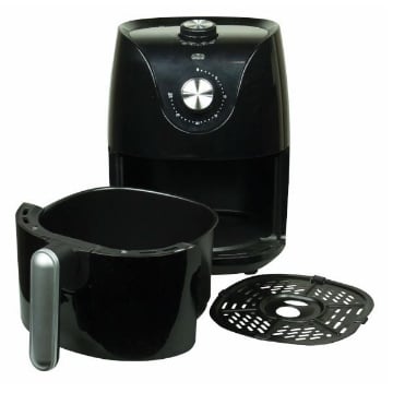 TERMOZETA FRITTOSNELLA  FRIGGITRICE AD ARIA 2,5LT VASCA AMOVIBILE ANTIADERENTE - SERBATOIO - SERBATOIO 900W- DA 80° A 200° NERA