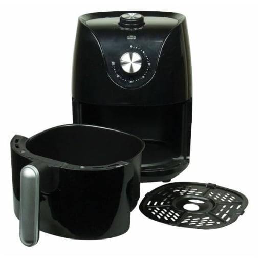 TERMOZETA FRITTOSNELLA  FRIGGITRICE AD ARIA 2,5LT VASCA AMOVIBILE ANTIADERENTE - SERBATOIO - SERBATOIO 900W- DA 80° A 200° NERA