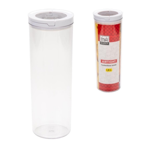 MA MAISON AIRTIGHT CONTENITORE TONDO IN PLASTICA CON COPERCHIO SALVA FRESCHEZZA 1,8 LT OKX