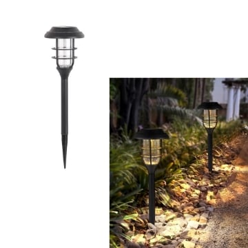 HIGH-TECH LAMPADA SOLARE DA TERRA CON PALETTO PER ESTERNI COLORE NERO12X43H CM OKX