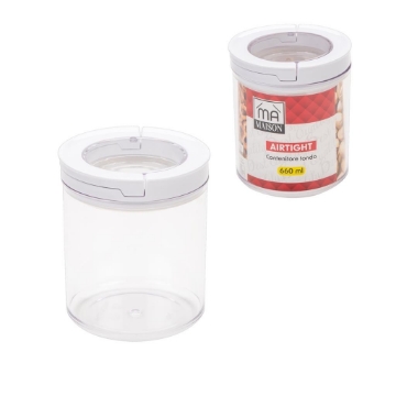 MA MAISON AIRTIGHT CONTENITORE TONDO IN PLASTICA CON COPERCHIO SALVA FRESCHEZZA 660 ML OKX