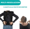 CHICCO MARSUPIO NEONATI MYAMAKI FIT PORTA BAMBINO MAX 15 KG CON SEDUTA E PANNELLO REGOLABILI SUPPORTO SCHIENA E COLLO LEAF