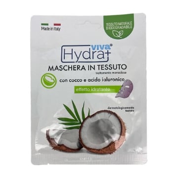 HYDRA VIVA MASCHERA ON TESSUTO TRATTAMENTO MONODOSE CON COCCO E ACIDO IALURONICO EFFETTO IDRATANTE DERMATOLOGICAMENTE TESTATO OKX