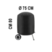 MA MAISON COPERTURA PROTETTIVA PER BARBECUE TONDO WATERPROOF CORDINO REGOLABILE COLORE NERO 75X80H CM OKX