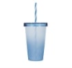 MA MAISON FUNNY-DUO BICCHIERE CON TAPPO E CANNUCCIA IN PLASTICA COLORE ASSORTITO 612 ML OKX