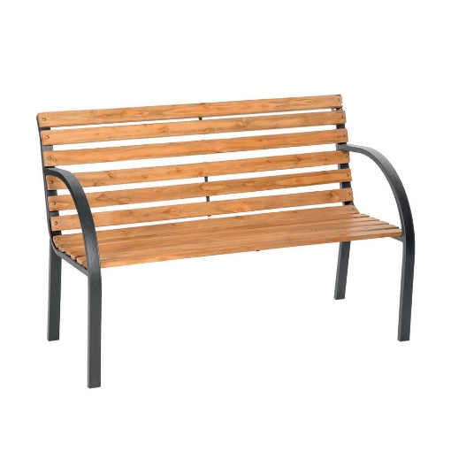 MA MAISON PANCHINA CLASSICA DA GIARDINO CON ASSI IN LEGNO E STRUTTURA IN FERRO122X58X78H CM OKX