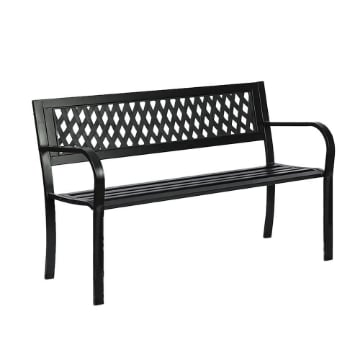 MA MAISON PANCHINA DA GIARDINO IN METALLO CON BRACCIOLI SCHIENALE DECORATO CON FORI 118X52X75H CM OKX