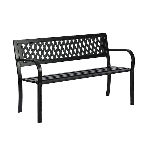 MA MAISON PANCHINA DA GIARDINO IN METALLO CON BRACCIOLI SCHIENALE DECORATO CON FORI 118X52X75H CM OKX