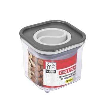 MA MAISON YIN E YANG CONTENITORE  QUADRATO CON TAPPPO ERMETICO COLORE ASSORTITO 700 ML OKX