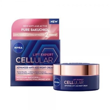 NIVEA CREMA VISO NOTTE ANTI-AGE EFFETTO LIFTING VISIBILE IN 2 SETTIMANE RIDEFINISCE I CONTORNI RIDUCE LE RUGHE PIÙ PROFONDE RESTITUISCE STRUTTURA ALLA PELLE 50 ML OKX
