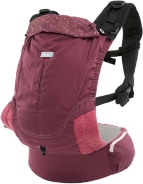 CHICCO MARSUPIO NEONATI MYAMAKI FIT COLOR BORGOGNA MAX 15 KG CON SEDUTA E PANNELLO REGOLABILI SUPPORTO SCHIENA E COLLO LEAF