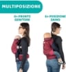 CHICCO MARSUPIO NEONATI MYAMAKI FIT COLOR BORGOGNA MAX 15 KG CON SEDUTA E PANNELLO REGOLABILI SUPPORTO SCHIENA E COLLO LEAF