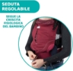 CHICCO MARSUPIO NEONATI MYAMAKI FIT COLOR BORGOGNA MAX 15 KG CON SEDUTA E PANNELLO REGOLABILI SUPPORTO SCHIENA E COLLO LEAF