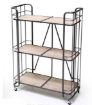 INDUSTRIAL SCAFFALE PIEGHEVOLE IN METALLO CON 3 MENSOLE 80X40X116 CM