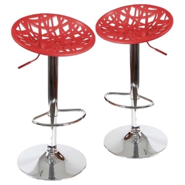 SET 2 SGABELLI ROMA IN ABS 41 X 68 X 90 CM IN COLORE ROSSO