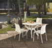 SEDIA ZIP IMPILABILE DA ESTERNO ED INTERNO BIANCA 41 X 41 X H82 CM