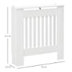 COPRITERMOSIFONE IN LEGNO MDF BIANCO CON DOGHE VERTICALI 78X19X81CM