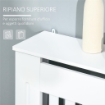 COPRITERMOSIFONE IN LEGNO MDF BIANCO CON DOGHE VERTICALI 78X19X81CM