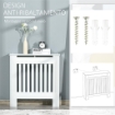 COPRITERMOSIFONE IN LEGNO MDF BIANCO CON DOGHE VERTICALI 78X19X81CM