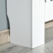 COPRITERMOSIFONE IN LEGNO MDF BIANCO CON DOGHE VERTICALI 78X19X81CM