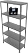 SCAFFALE IN METALLO MARTELLATO ETTORE KIT BULLONI 100X40X H187 CM CON 5 SCAFFALI