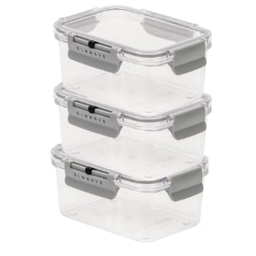 MA MAISON SET 3 CONTENITORI WEEKLY FRESH RETTANGOLARI 400 ML COPERCHI SALVAFRESCHEZZA E INDICATORE GIORNO DELLA SETTIMANA 