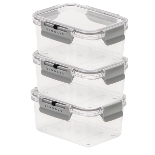 MA MAISON SET 3 CONTENITORI WEEKLY FRESH RETTANGOLARI 400 ML COPERCHI SALVAFRESCHEZZA E INDICATORE GIORNO DELLA SETTIMANA 